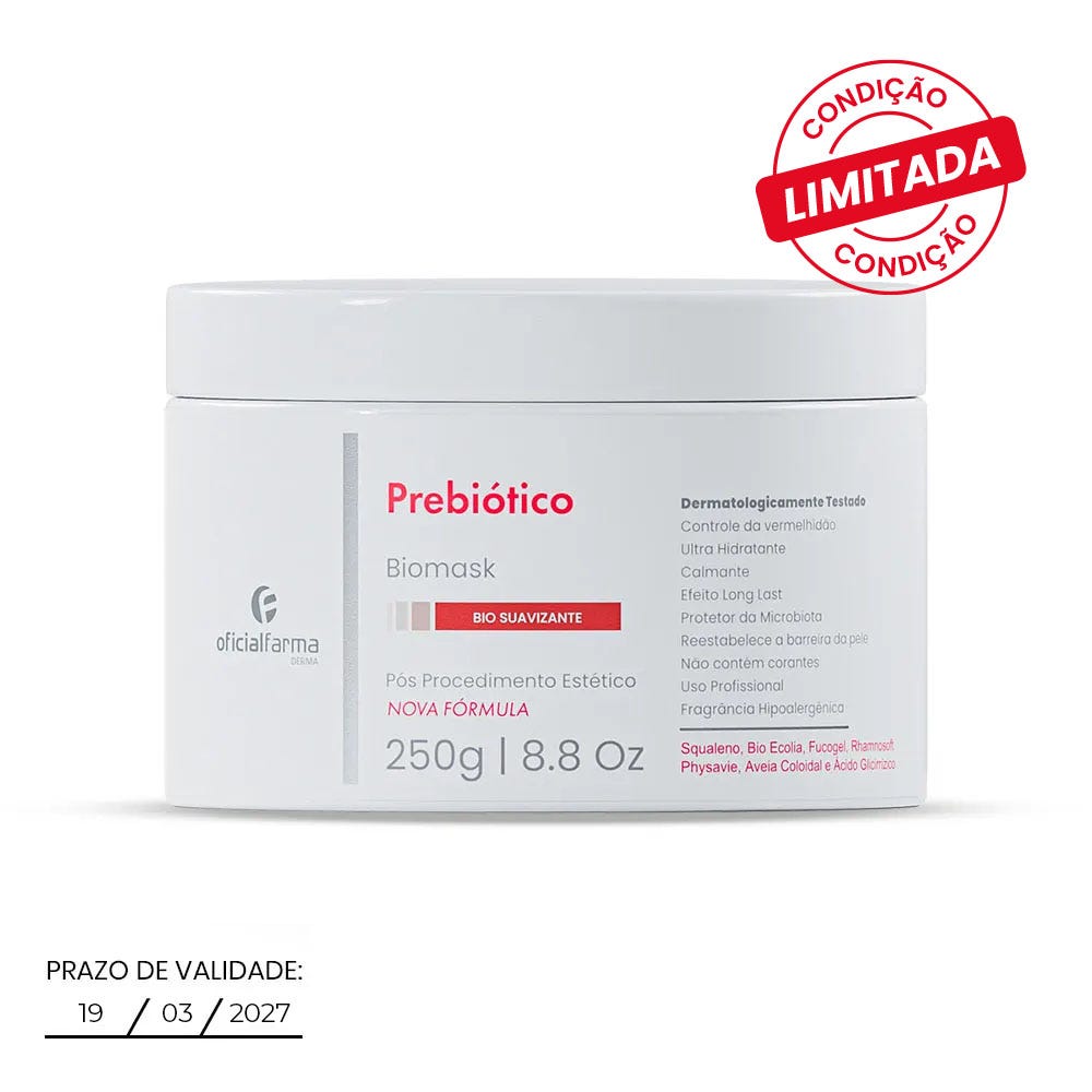 M&aacute;scara Facial Prebi&oacute;tico BioMask 250g