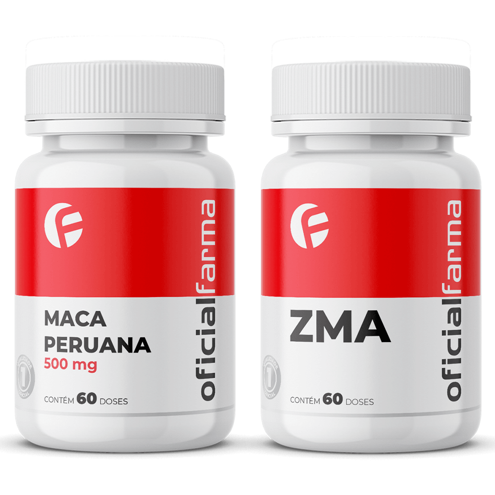 Zma 60 C&aacute;psulas + Maca Peruana 500mg 60 Doses