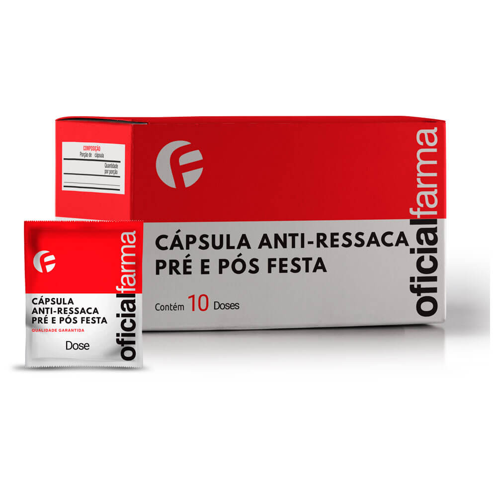 C&aacute;psula Anti-Ressaca Pr&eacute; e P&oacute;s Festa 10 Doses