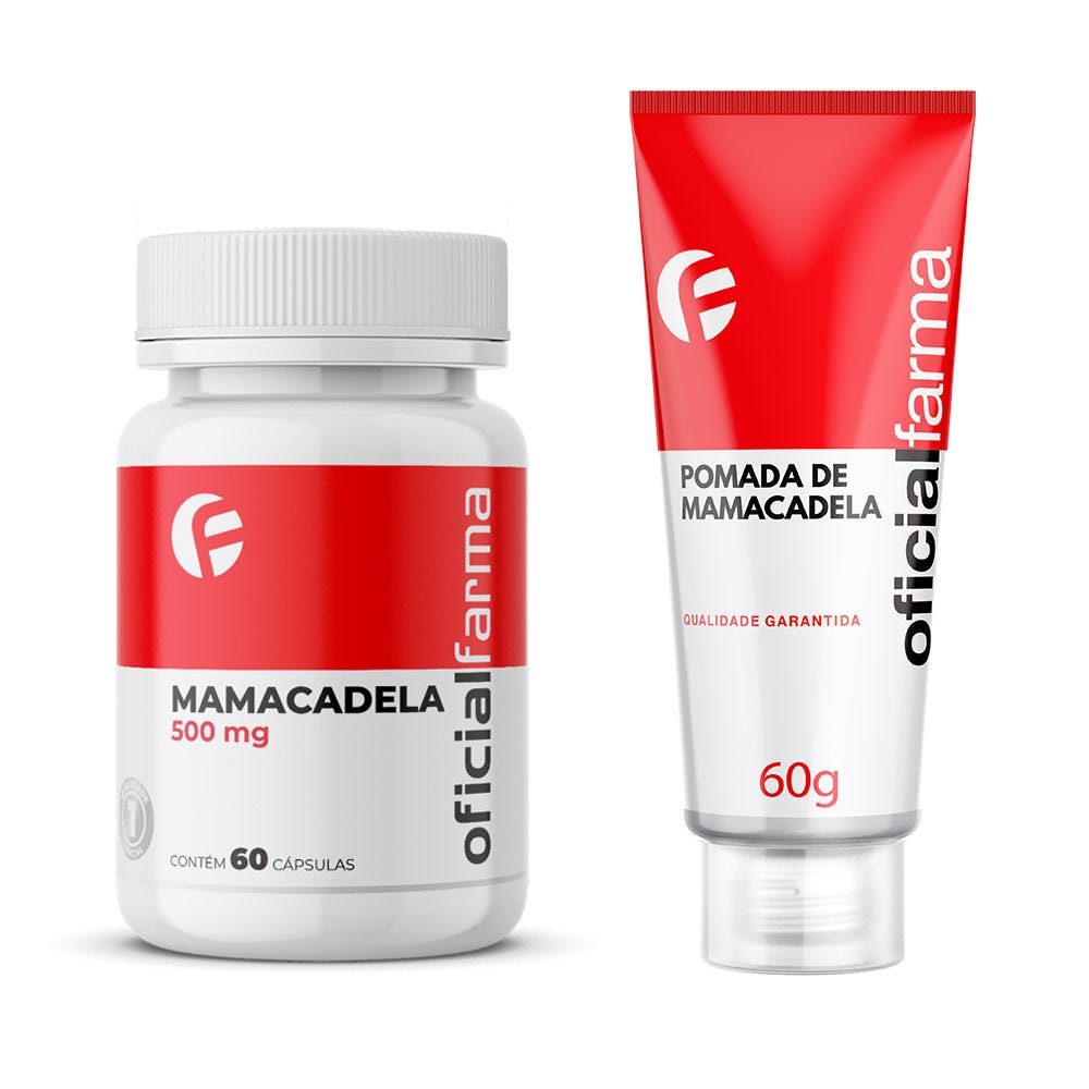 Mamacadela 500mg 60 C&aacute;psulas + Pomada De Mamacadela Para Vitiligo 20% 60g
