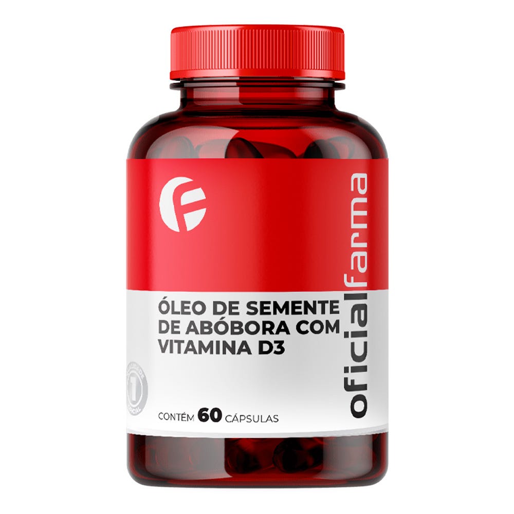 &Oacute;leo de Semente de Ab&oacute;bora Com Vitamina D3 60 C&aacute;psulas