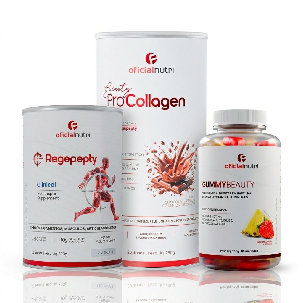 Regepepty Clinical Sem Sabor + Beauty Pro Collagen Chocolate + Gummy Beauty